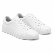 White Smooth-Panel Everyday Sneakers on a white background